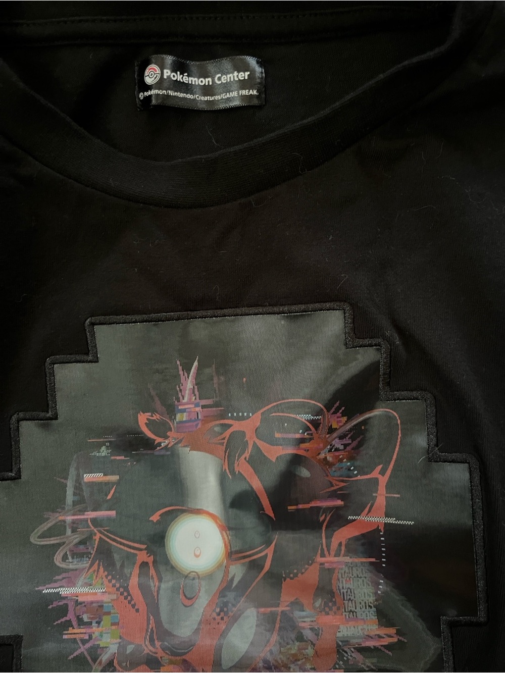 Pokémon Center Black Graphic Tee — Neon Fox Design